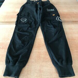 Team Liquid X Naruto Shippuden Cargo Pants Men S Black Mid Rise Tie Waist Pocket